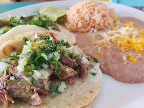 Carnitas tacos from Mango's Mexican Cafe